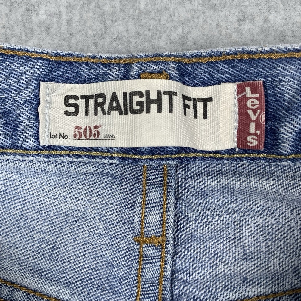 Vintage Levi's 505 Jeans Mens 31x30 (31x27.5 Actual) Blue Straight Fit - Picture 9 of 16